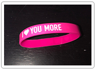 I Love You More pink wristband